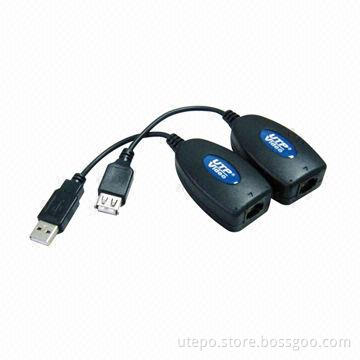 USB Extenders, Over Cat5/5e/6 Cable Up to 60m, Built-in USB Hub, Easy to Operating